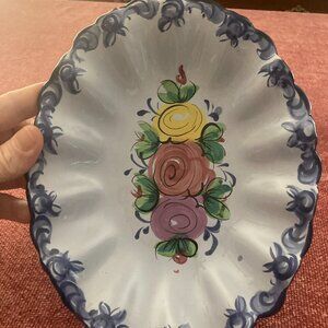 Glazed Ceramic Tray by artist "Vestal Alcobaca / Portugal